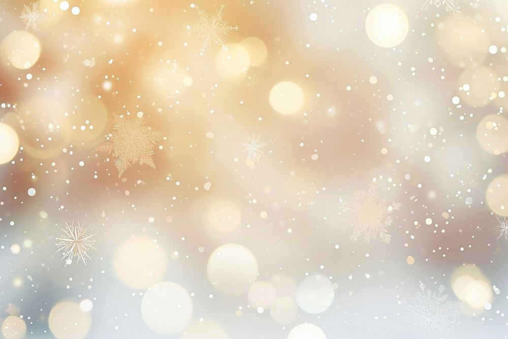 Circle bokeh with snowflake backgrounds outdoors gold.