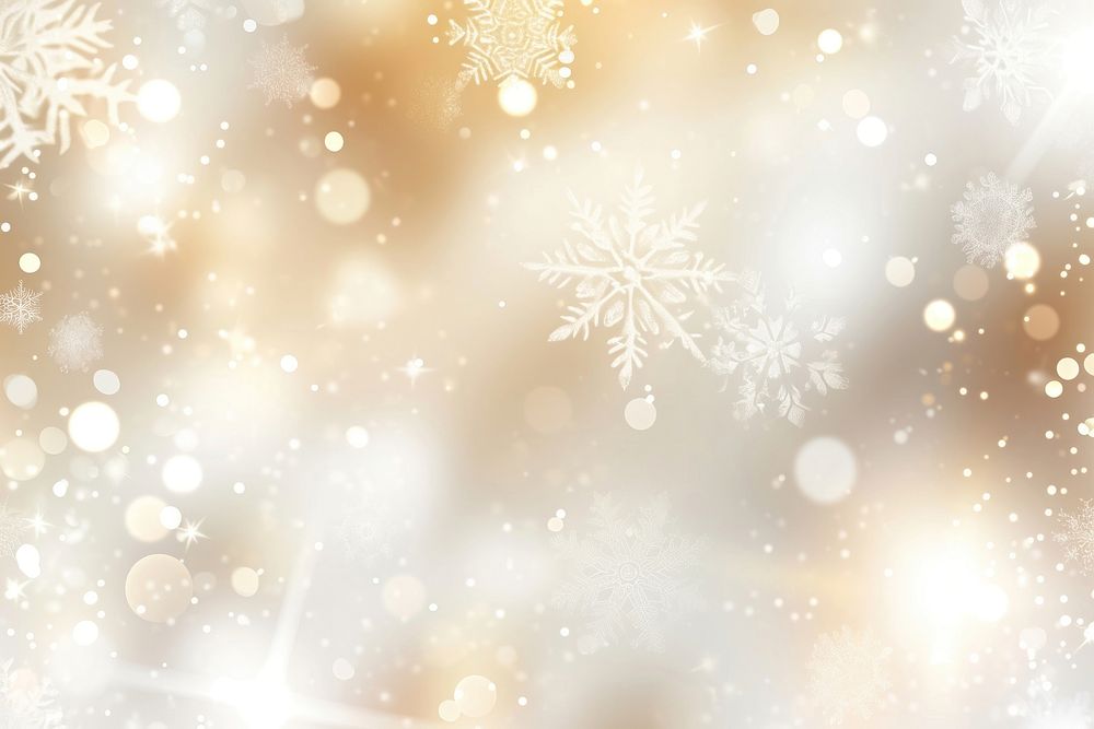 Circle bokeh with snowflake backgrounds pattern gold.