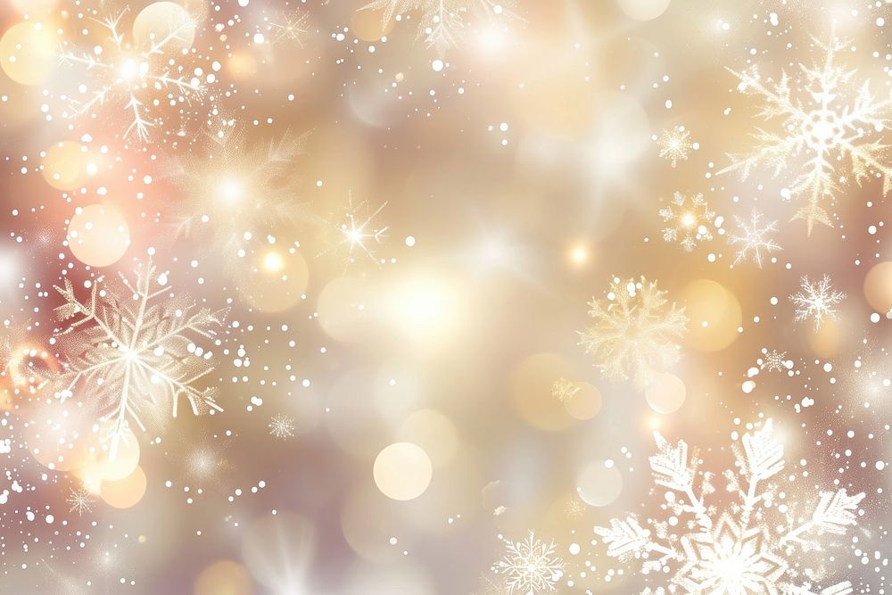 Circle bokeh with snowflake backgrounds pattern gold.
