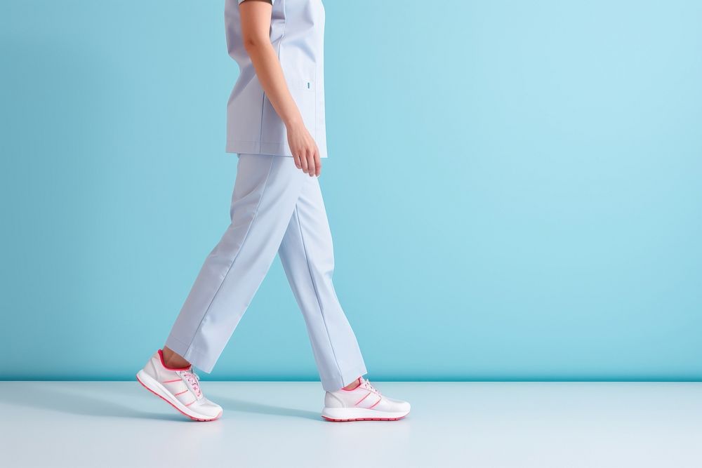 Nurse footwear standing walking.