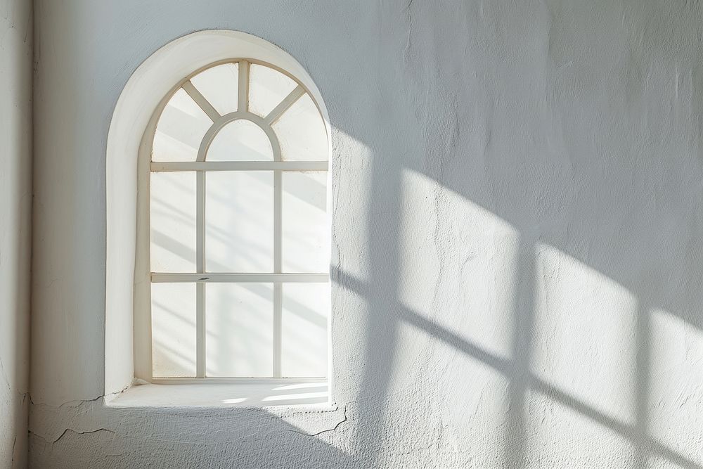 Arch window shadow light white.