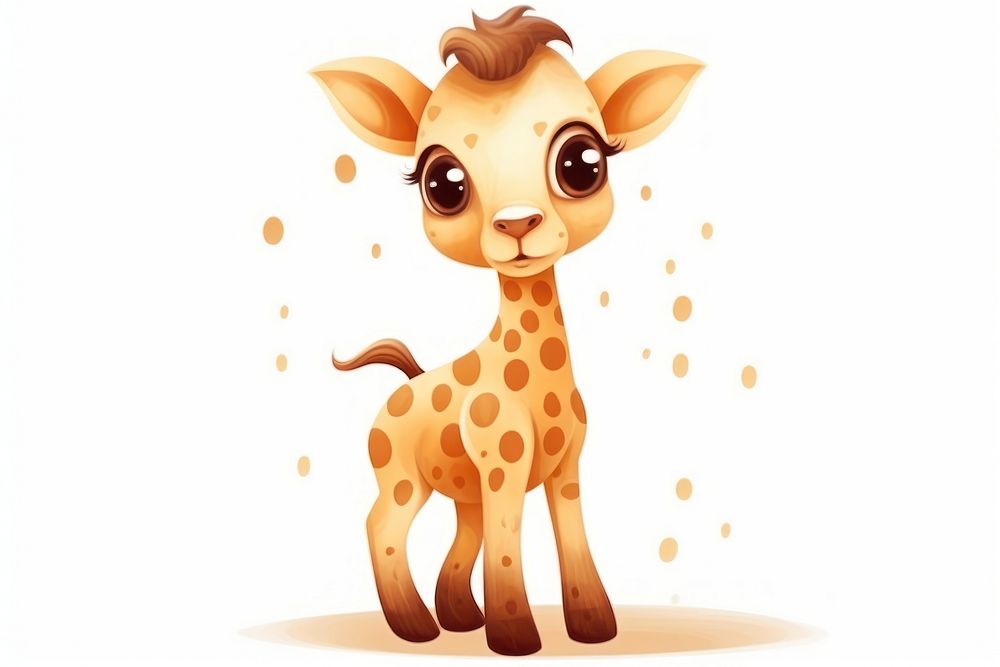 Giraffe cartoon mammal animal.