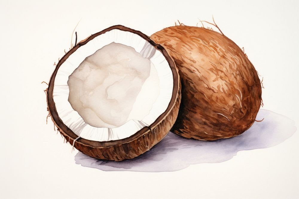 Coconut food freshness football.