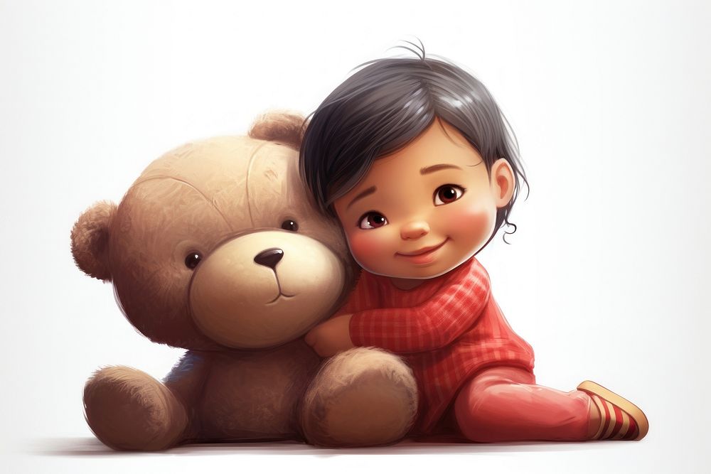 Teddy bear toy doll baby representation.