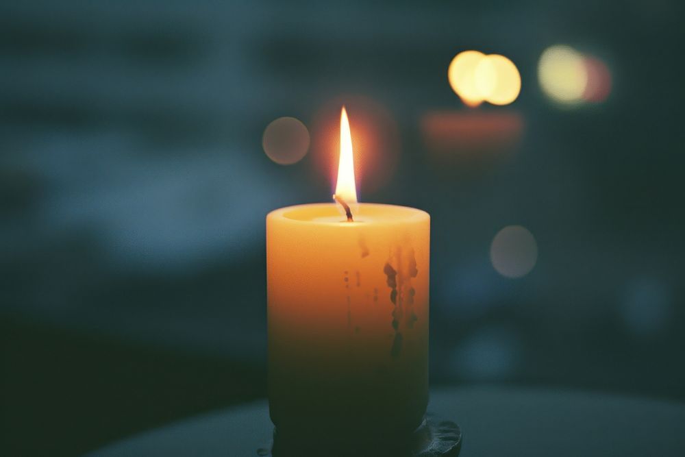 Candle night fire spirituality.