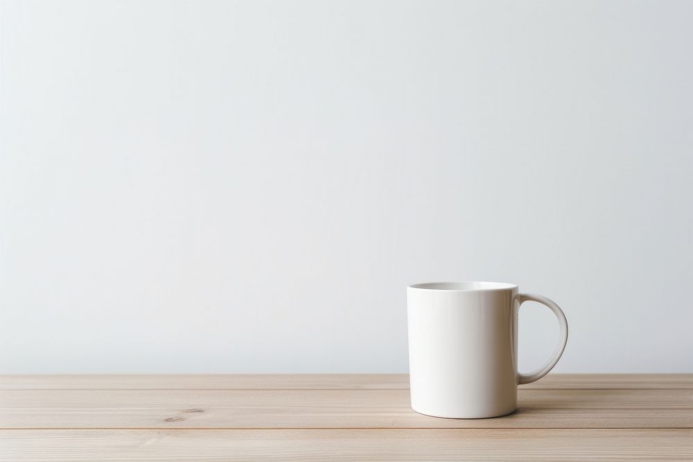 Coffee mug porcelain table drink.