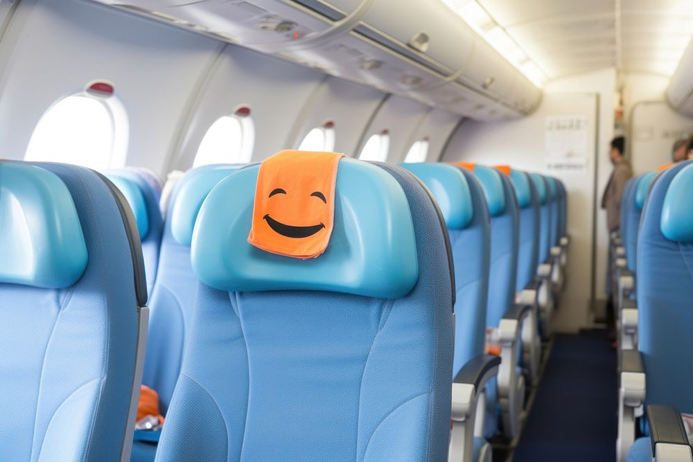 Flight attendance airplane vehicle seat.