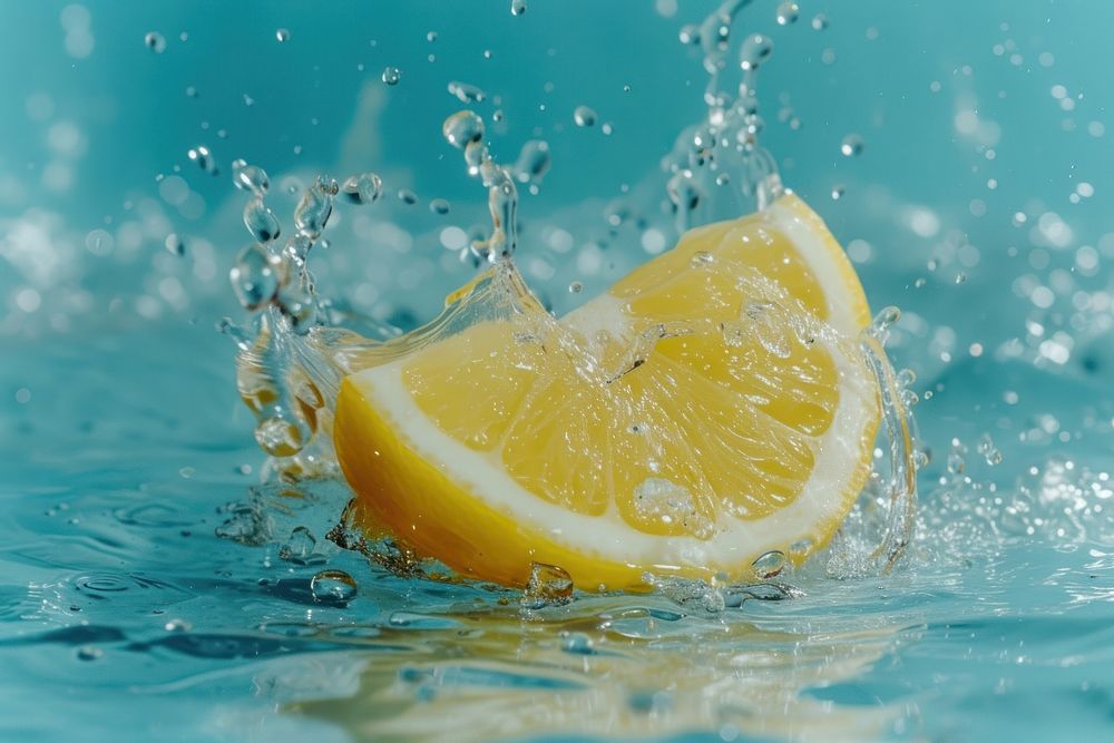 Lemonade lemon splashing fruit.