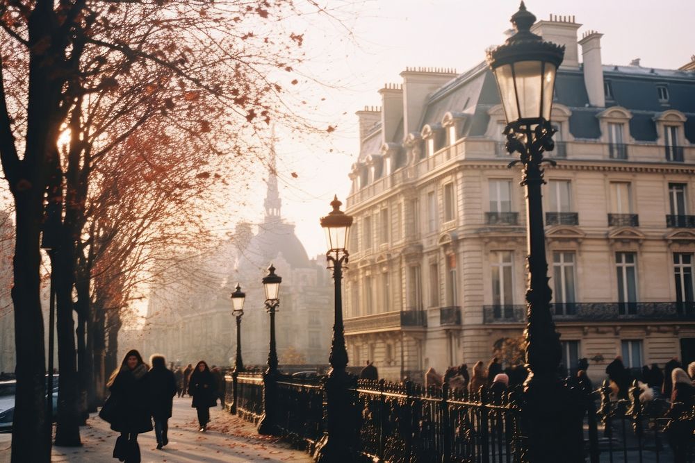 Paris city walking street.