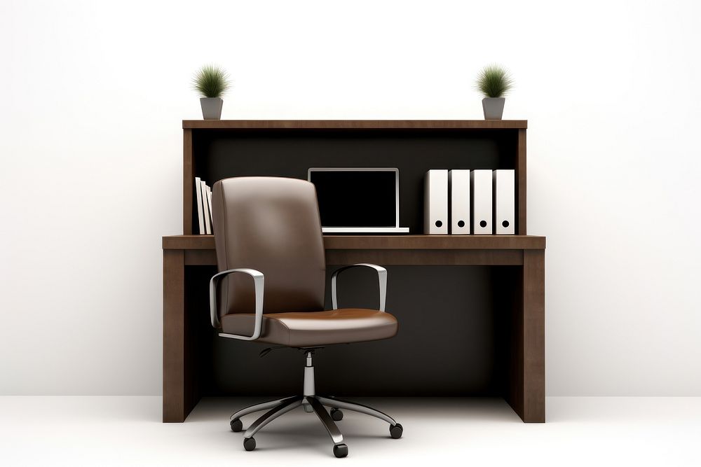An office desk furniture computer chair.