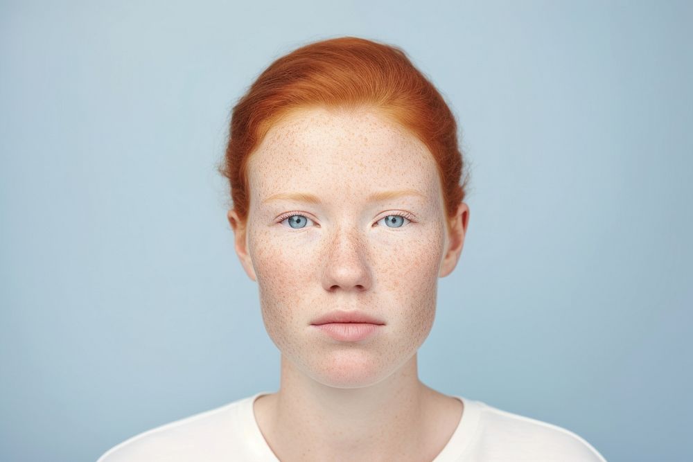 Freckles woman portrait individuality photography.