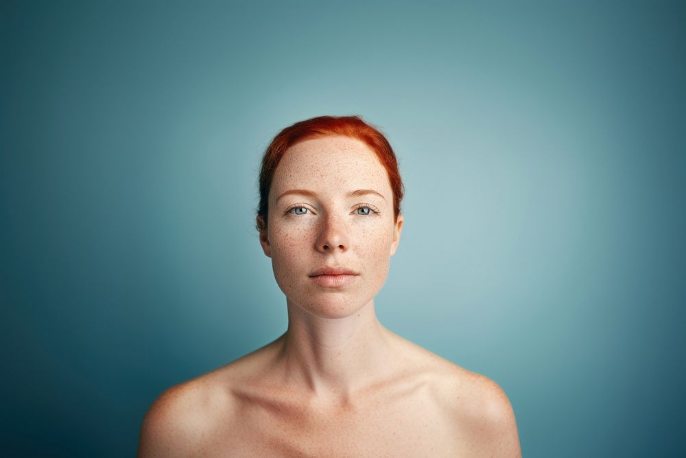 Freckles woman portrait adult photography.