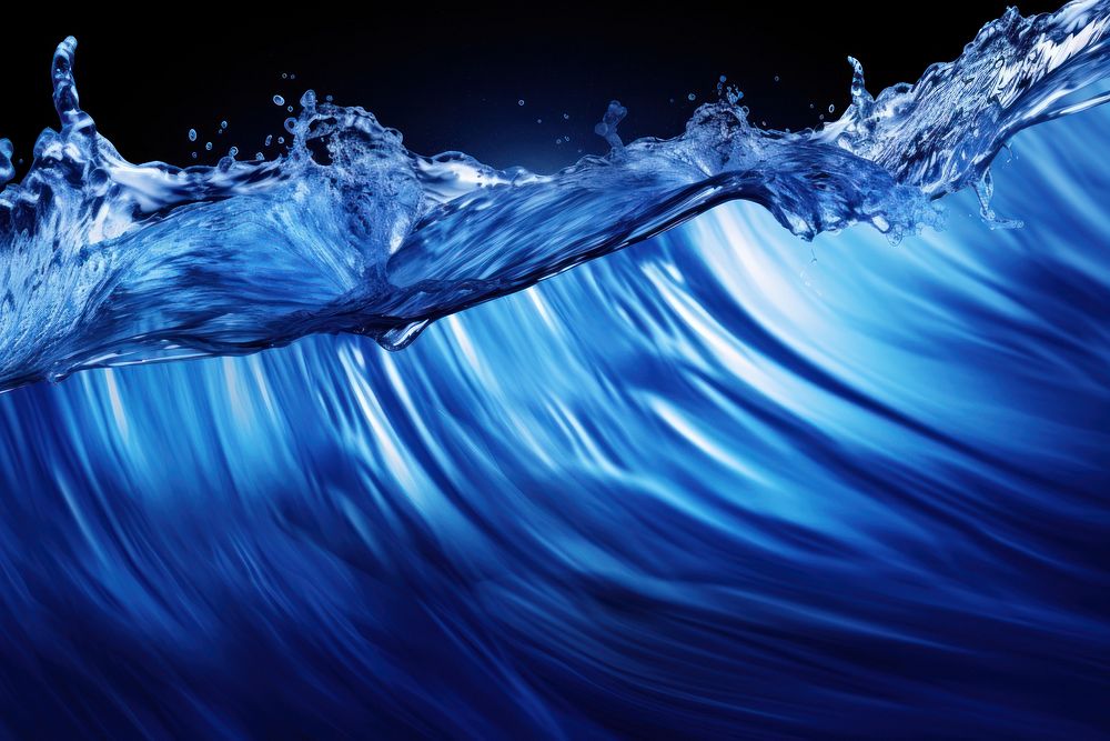 Abstract blue color water wave backgrounds outdoors nature.