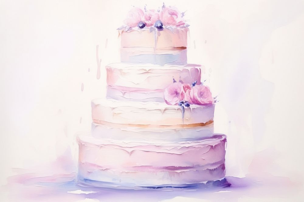 Wedding cake dessert celebration lavender.