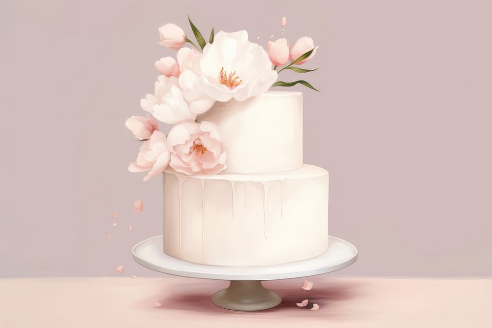 Wedding cake dessert flower plant.