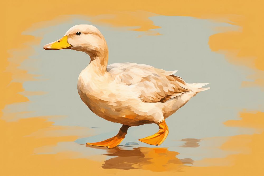 Brown duck animal goose bird.