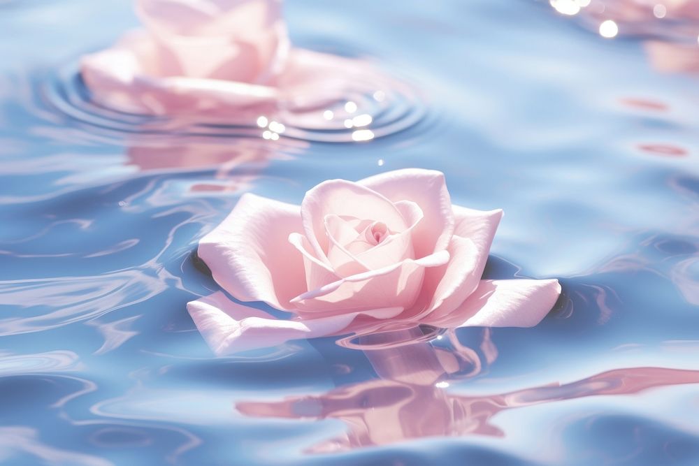 Aesthetic water background rose outdoors flower.
