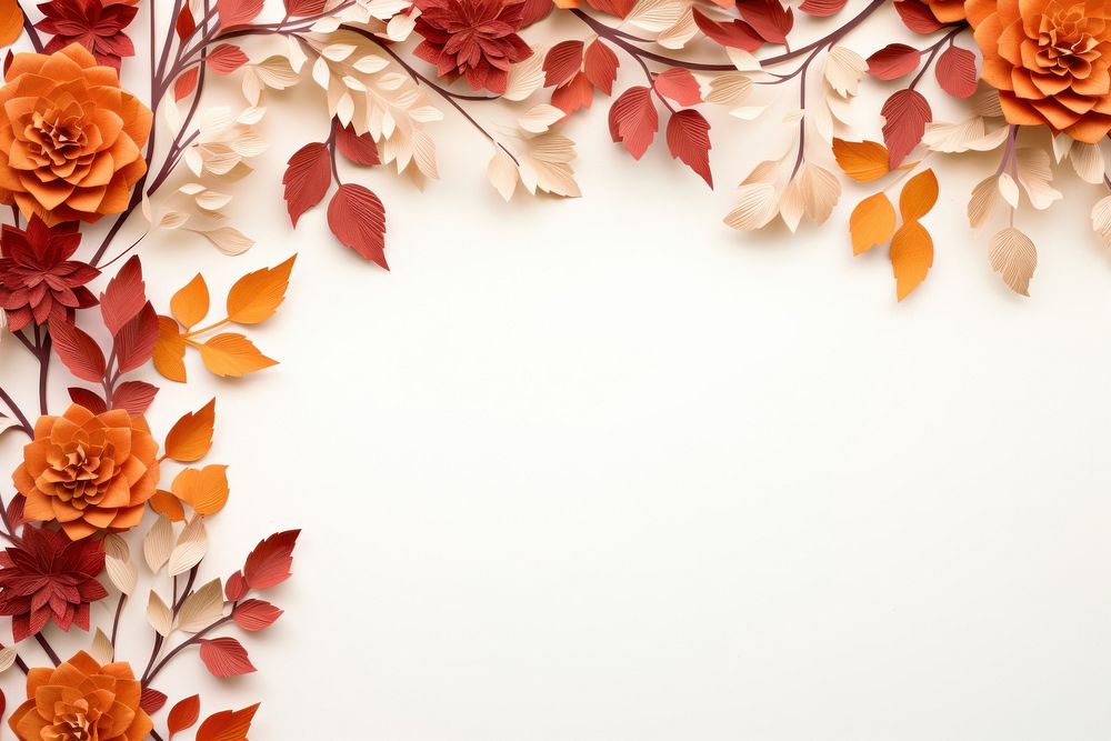 Autumn backgrounds pattern flower.