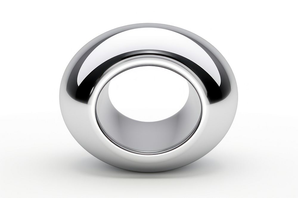 Circle Chrome material platinum jewelry circle.