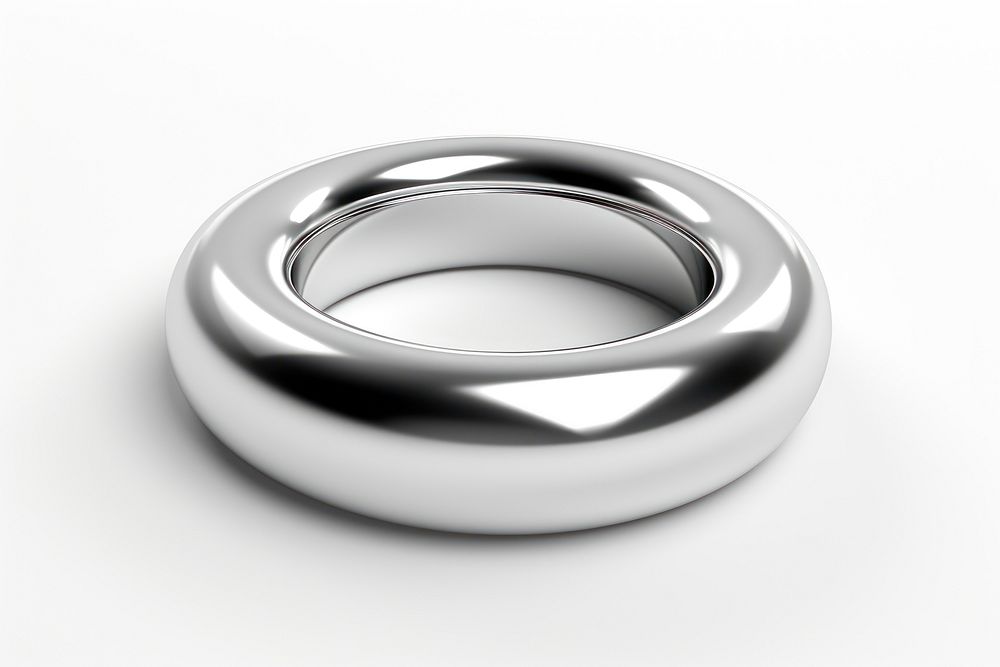 Abstract Circle Chrome material platinum jewelry circle.