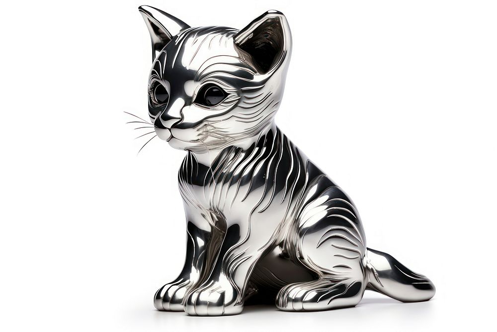Kitten Chrome material animal mammal pet.