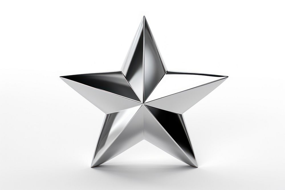 Star Chrome material symbol white background simplicity.