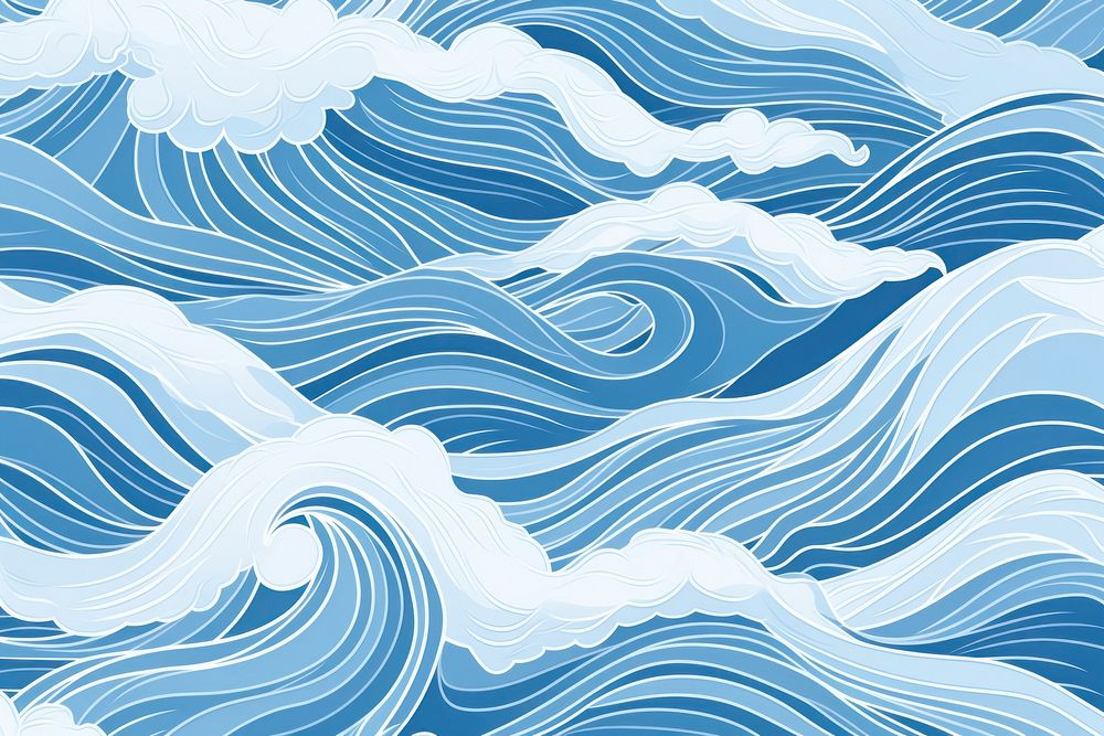 Blue water wave line pattern background backgrounds outdoors nature.