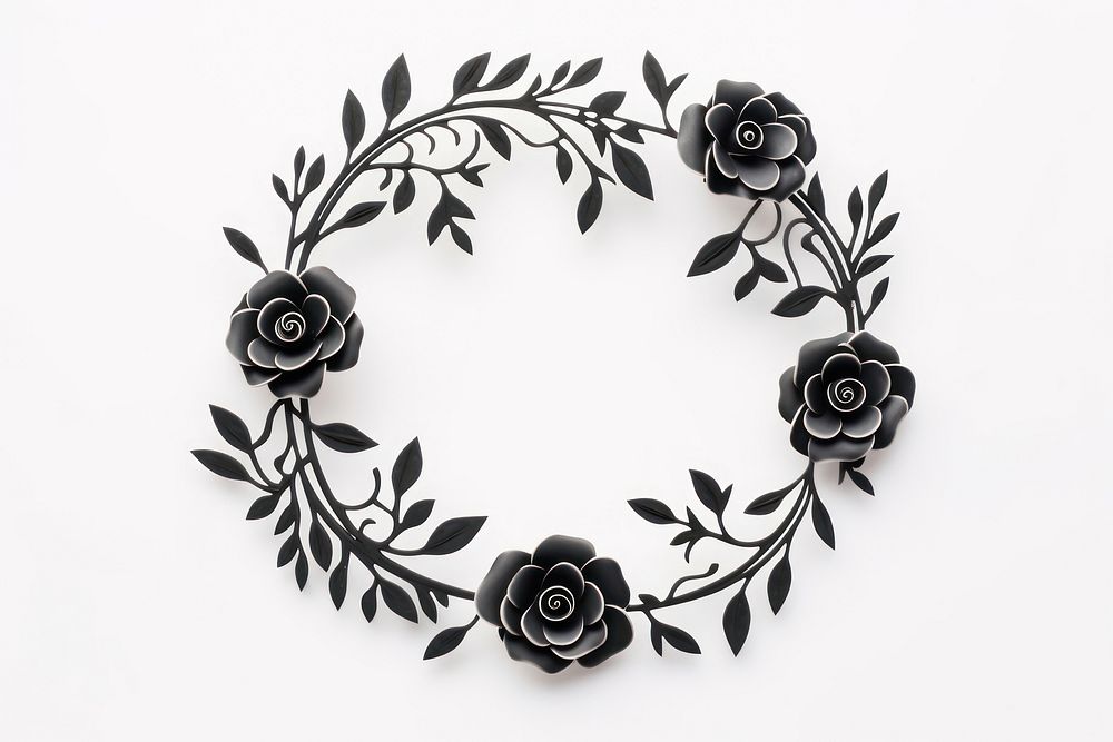 Wreath jewelry plant black.