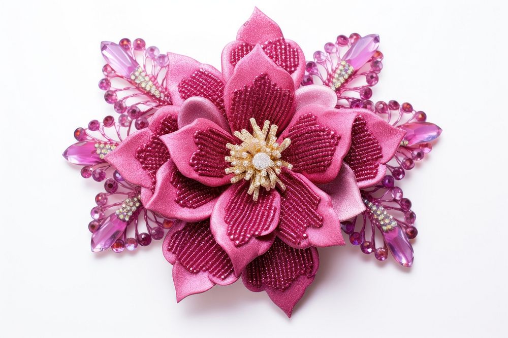 Various flower brooch jewelry plant.