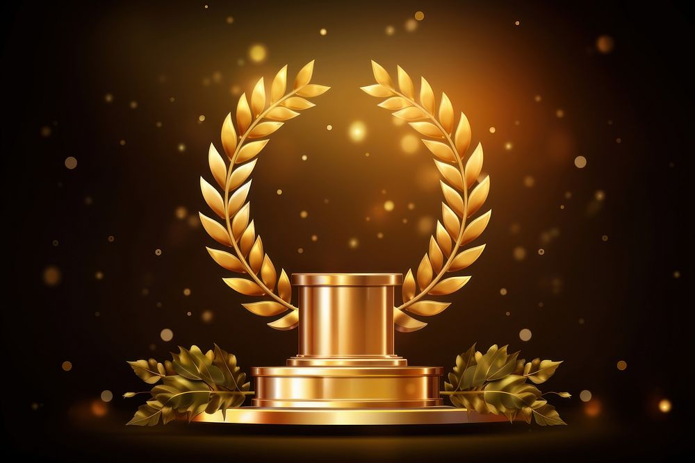 Gold award gold achievement success.