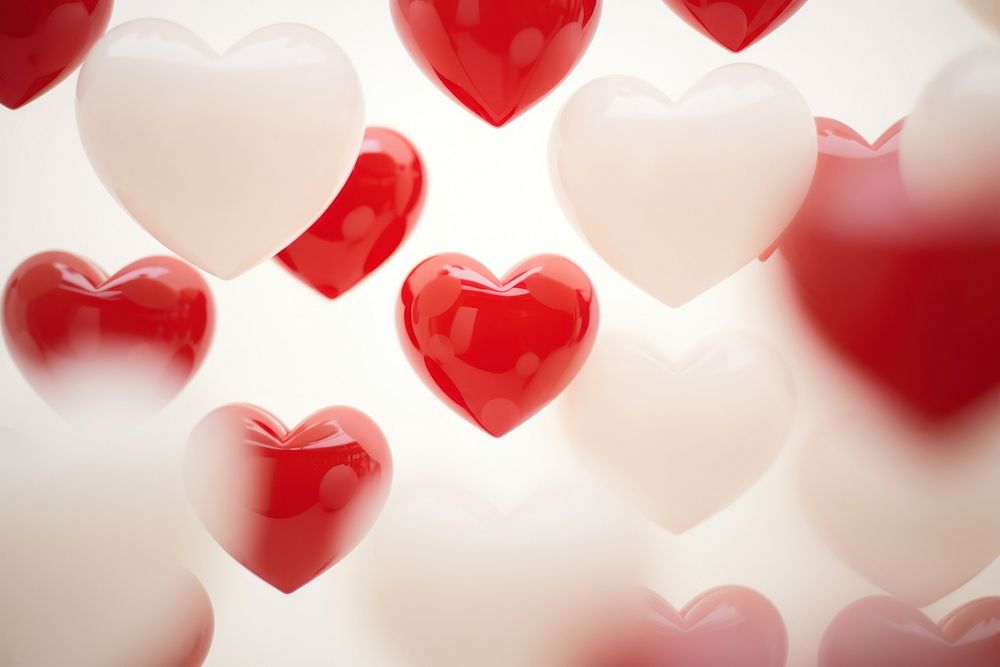  Gaussian blur hearts backgrounds shape white. AI generated Image by rawpixel.