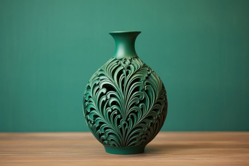 Vase ceramic pottery bottle.