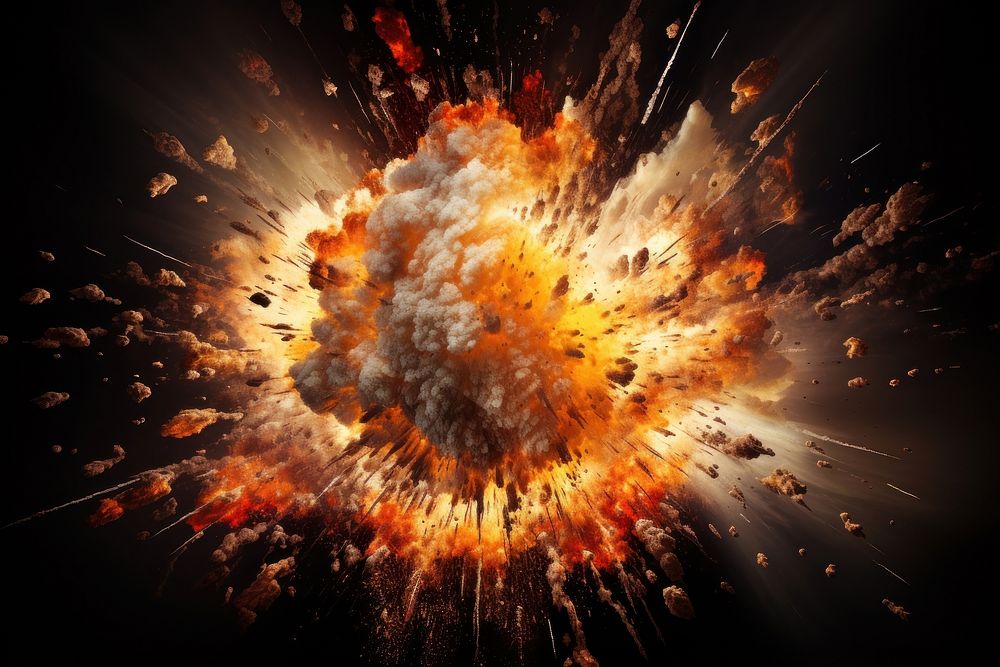 Dramatic explosion backgrounds fireworks outdoors.