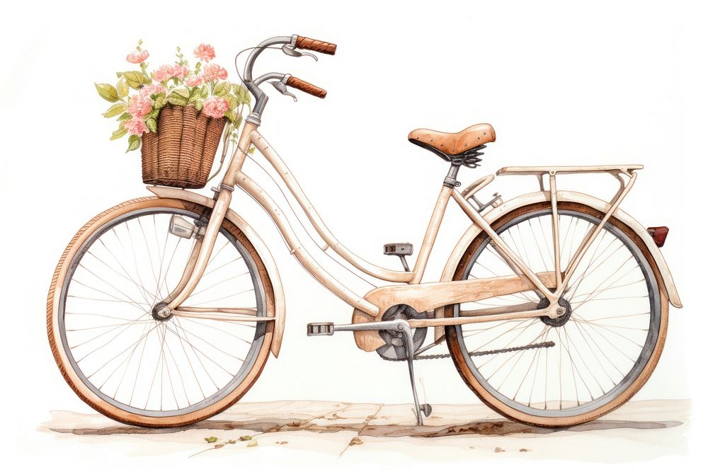 Bike bicycle vehicle flower.