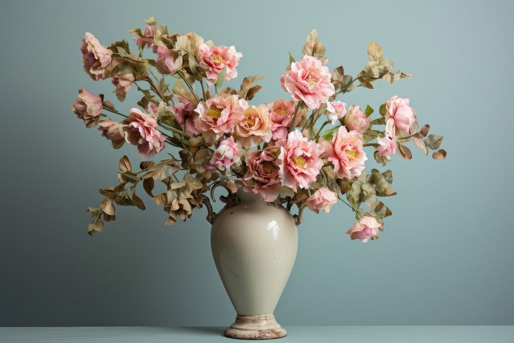 Vase flower porcelain ceramic.