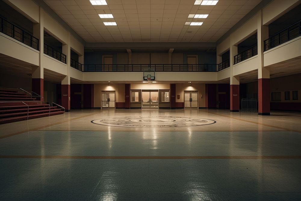 Basketball sports floor architecture.