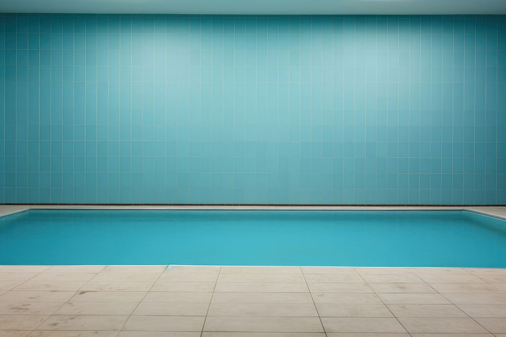 Empty swimming pool architecture flooring poolside.