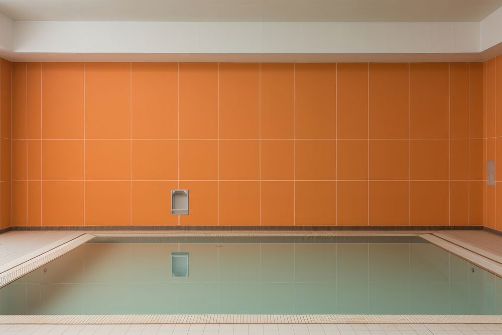 Empty swimming pool tile architecture flooring.
