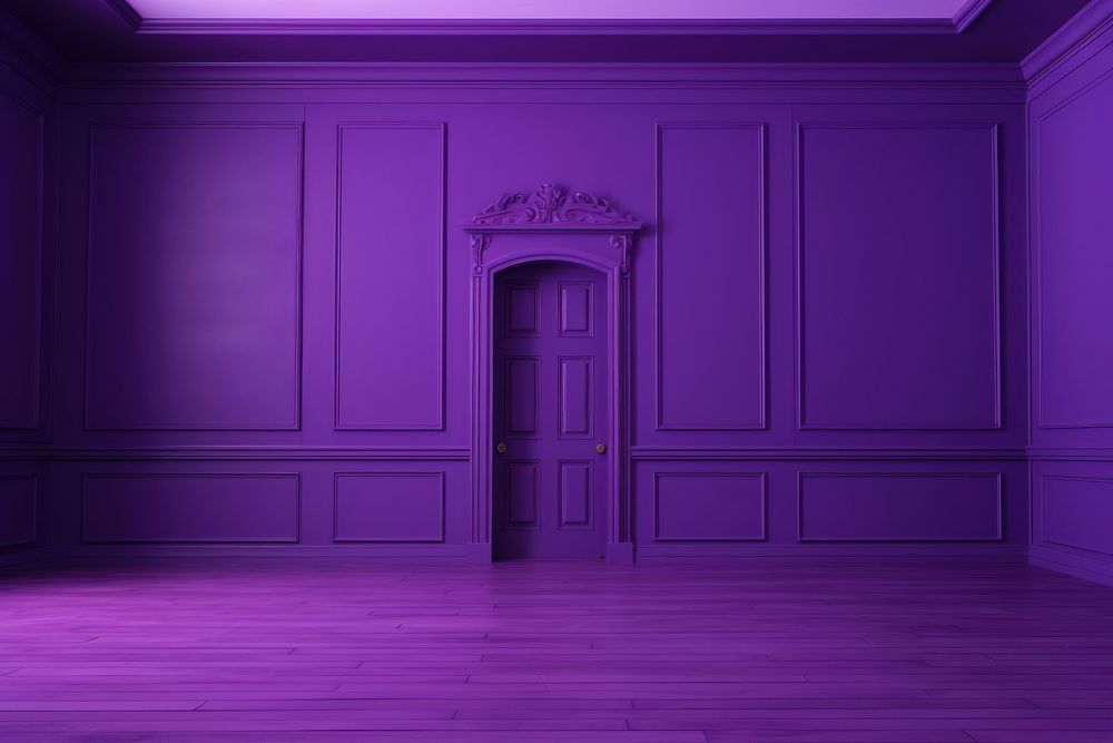 Empty purple room architecture backgrounds decoration.