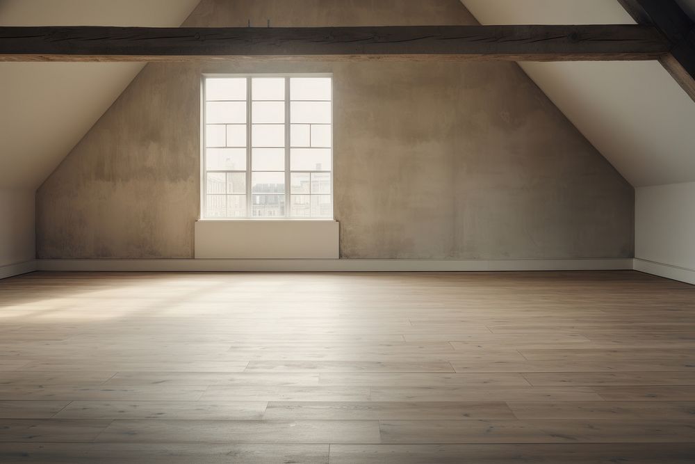 Empty room in the loft style architecture flooring building.