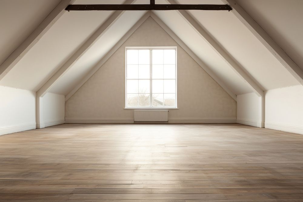 Empty room in the loft style architecture building house.