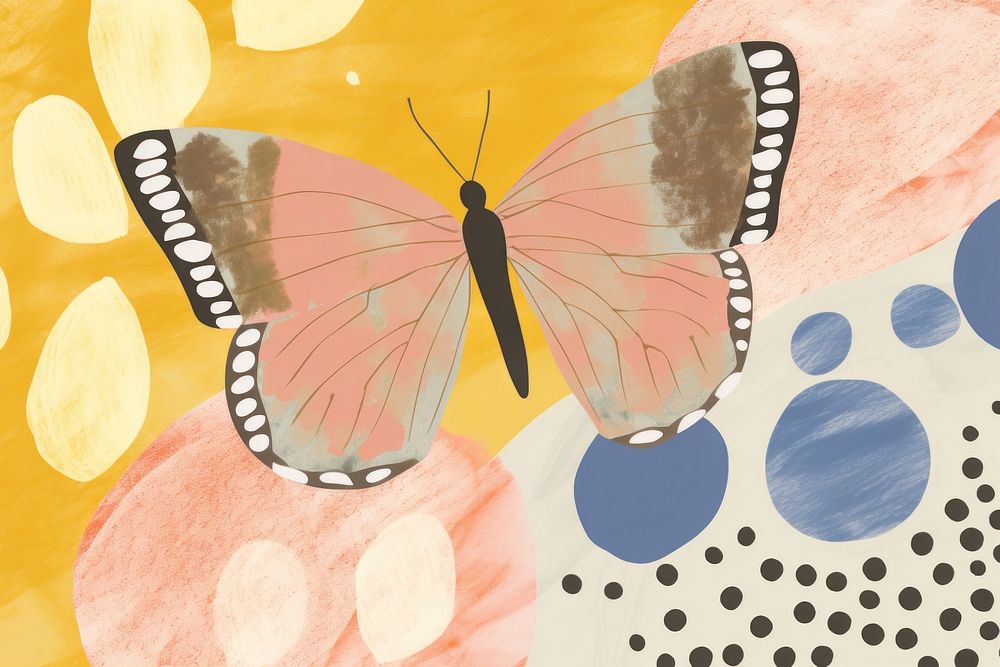 Butterfly memphis background backgrounds painting pattern.