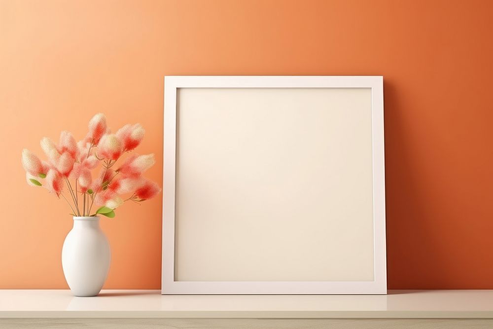 Flowers Picture frame mock up wall picture frame decoration. AI generated Image by rawpixel.