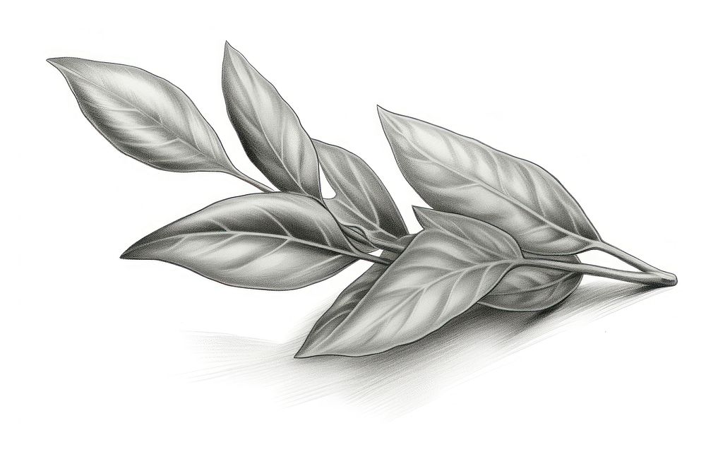 Bay leaf drawing sketch plant.