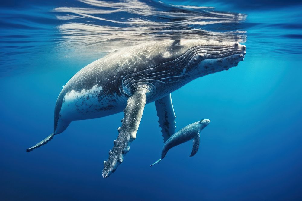 Whale calf outdoors animal mammal. AI generated Image by rawpixel.