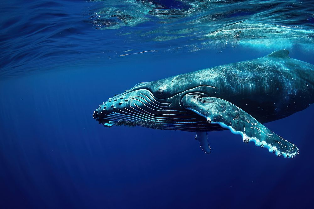 Humpback whale outdoors animal mammal. AI generated Image by rawpixel.