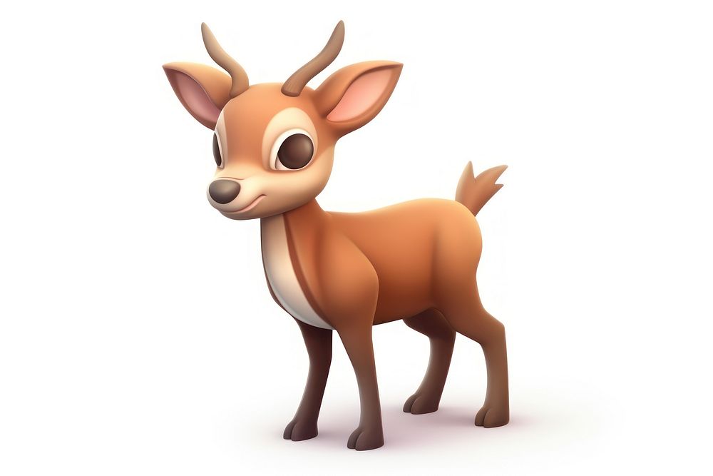 Deer wildlife cartoon mammal. AI generated Image by rawpixel.
