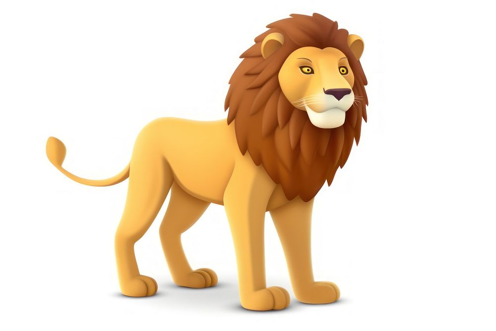 Lion cartoon mammal animal. AI generated Image by rawpixel.