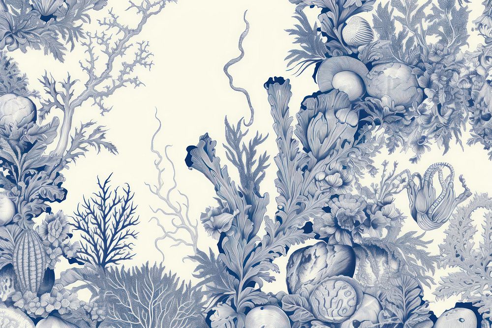Under the sea anemone pattern drawing sketch.