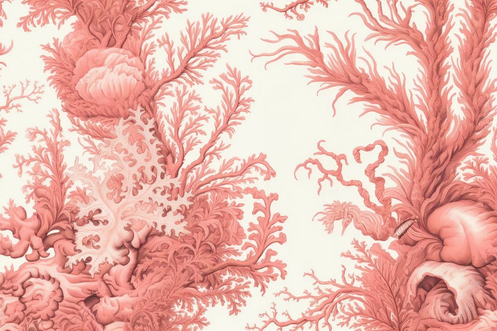 Under the sea coral wallpaper pattern art.